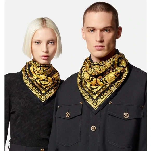 Versace Barocco Silk Scarf Unisex
